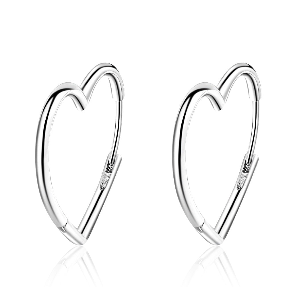 Wear My Love Heart Hoop Gold Silver Earrings | J Theresa – J Theresa